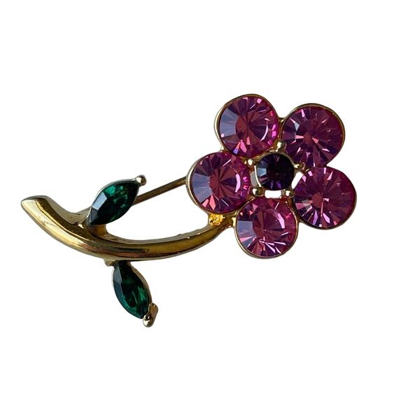 Swarovski Flower Brooch - Picture 5 of 8